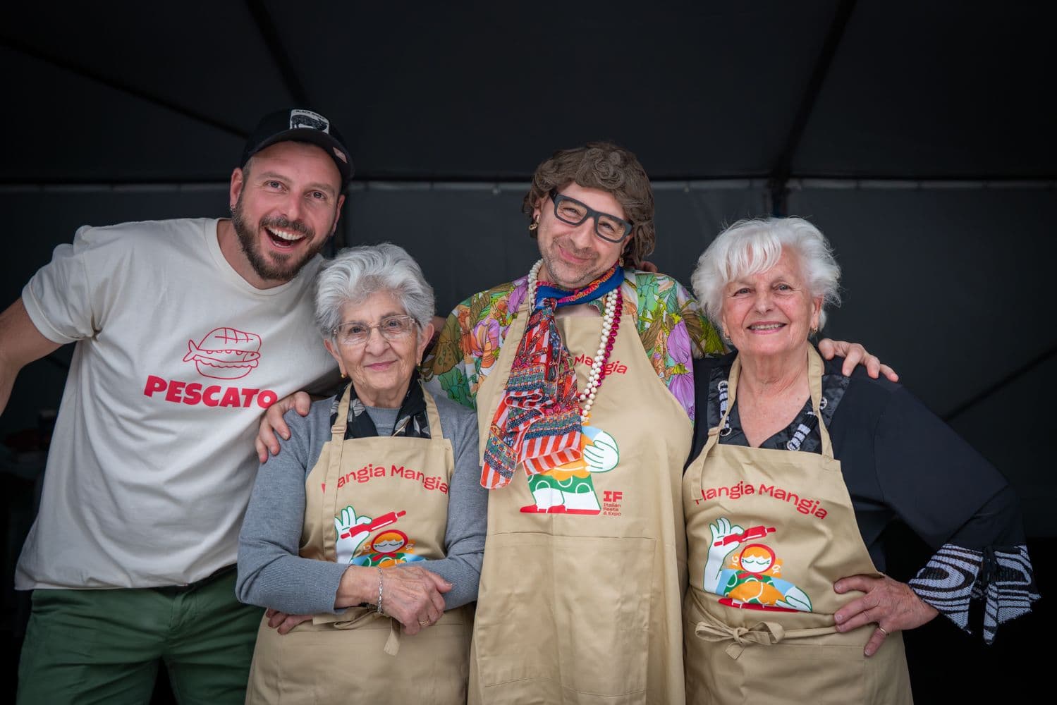 Live cooking at the Italian Festa