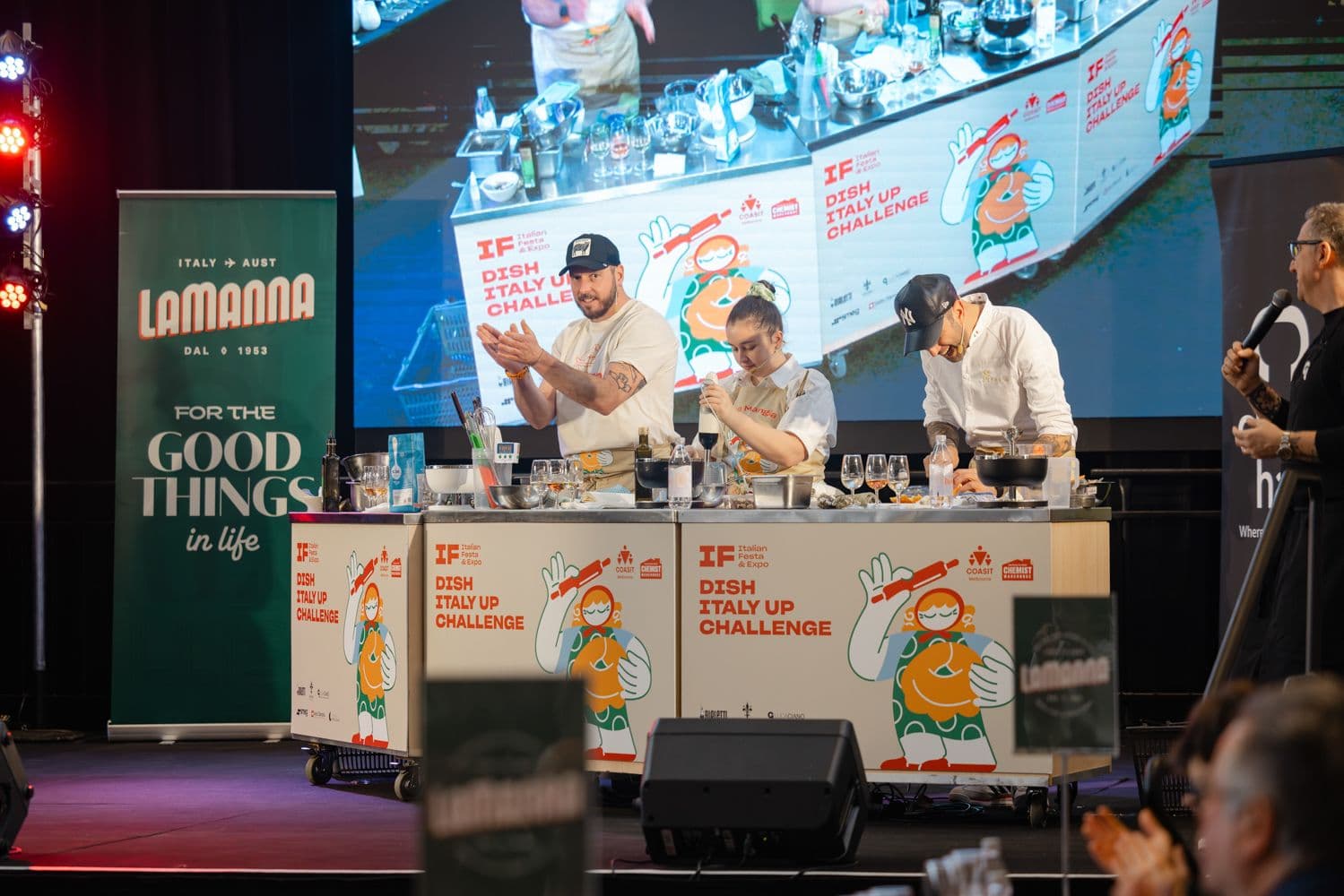 Live cooking at the Italian Festa