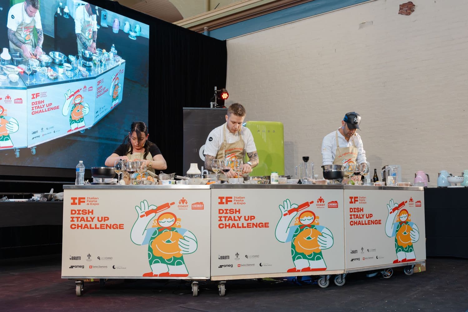 Live cooking at the Italian Festa
